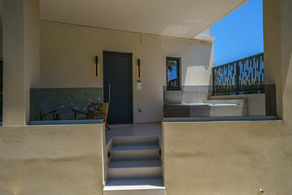 Outdoor spaces at Zala Design Living in Rethymno, Crete
