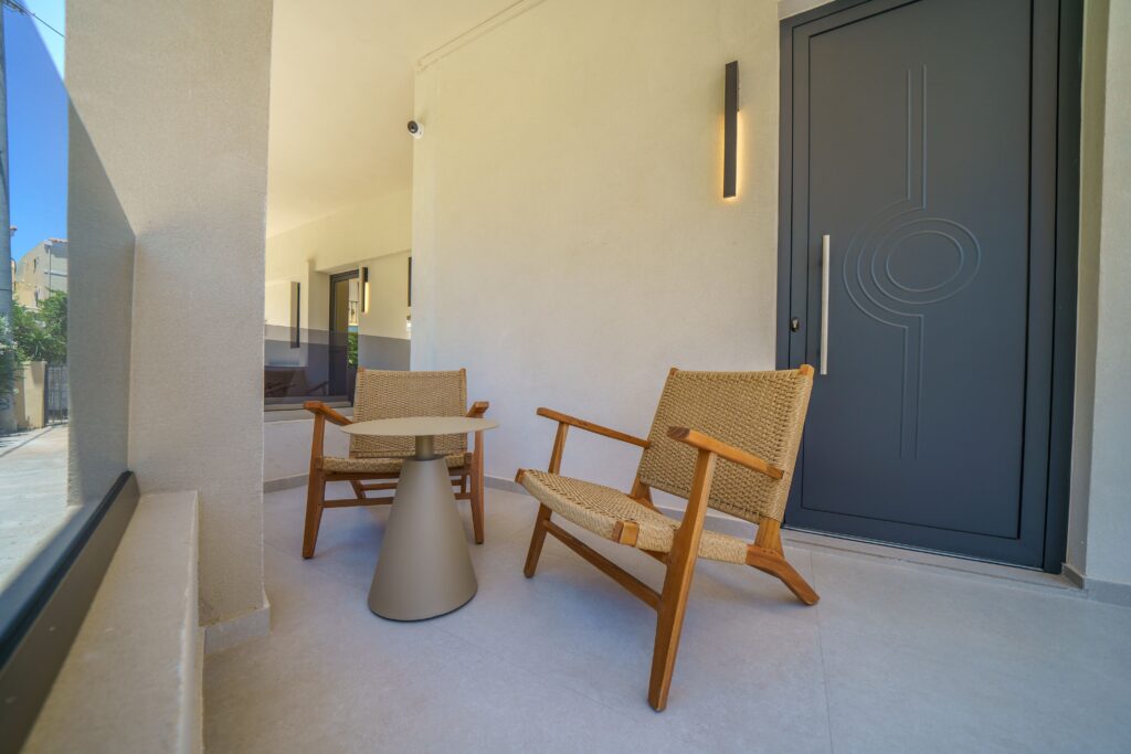 Outdoor spaces at Zala Design Living in Rethymno, Crete