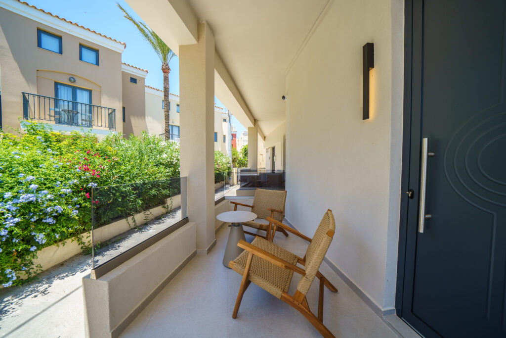 Outdoor spaces at Zala Design Living in Rethymno, Crete