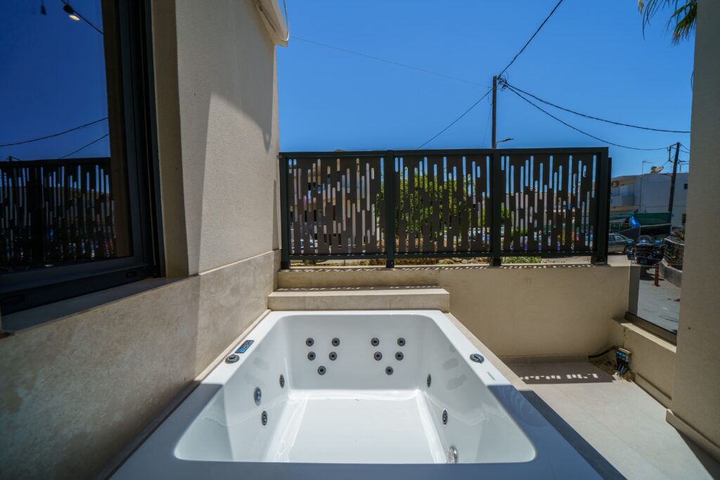 Outdoor spaces at Zala Design Living in Rethymno, Crete
