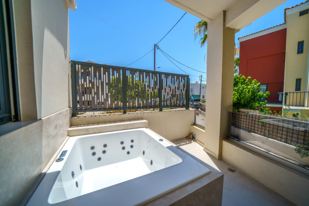 Outdoor spaces at Zala Design Living in Rethymno, Crete