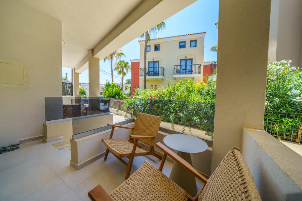 Outdoor spaces at Zala Design Living in Rethymno, Crete