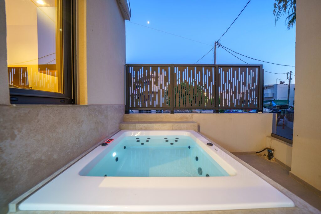 Outdoor spaces at Zala Design Living in Rethymno, Crete