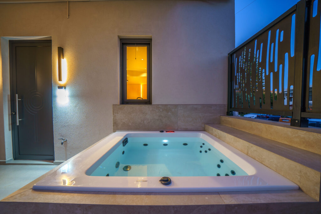 Outdoor spaces at Zala Design Living in Rethymno, Crete