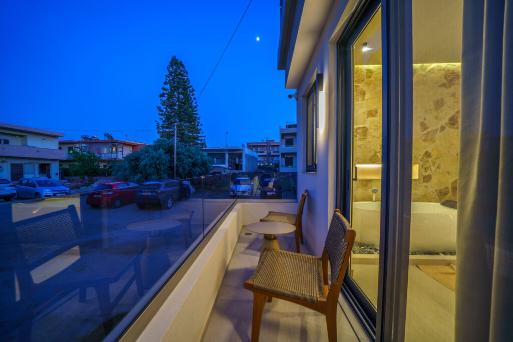 Outdoor spaces at Zala Design Living in Rethymno, Crete