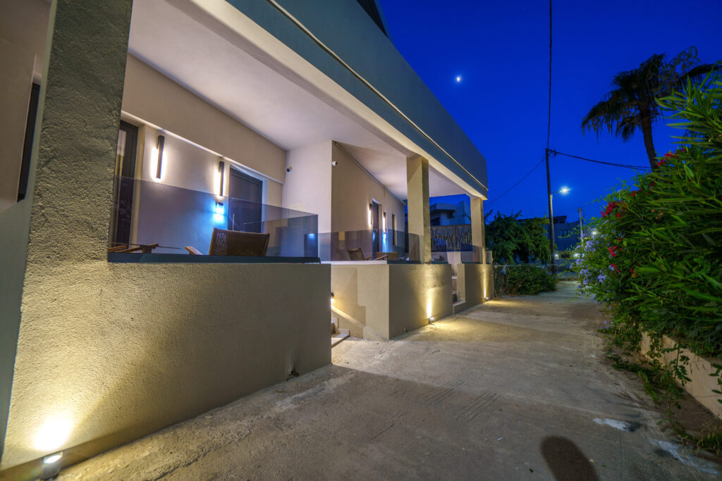 Outdoor spaces at Zala Design Living in Rethymno, Crete