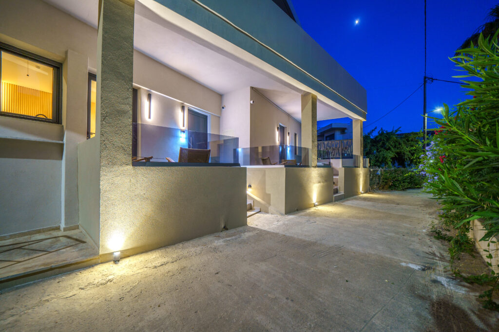 Outdoor spaces at Zala Design Living in Rethymno, Crete