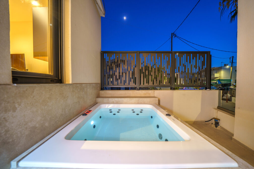 Outdoor spaces at Zala Design Living in Rethymno, Crete