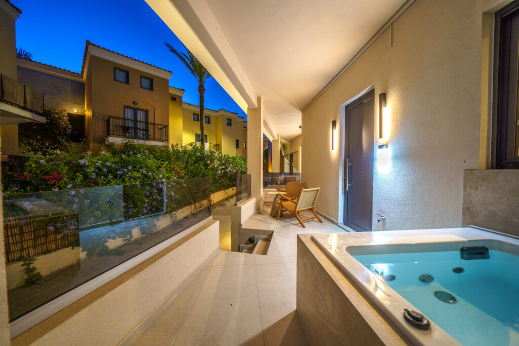 Outdoor spaces at Zala Design Living in Rethymno, Crete